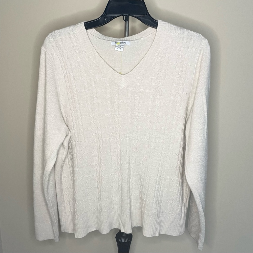 Beige Cable Knit Sweater